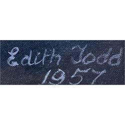 Edith Todd (British 1894-1973): Still Life of Apples, oil on canvas signed and dated 1957, 39cm x 49cm