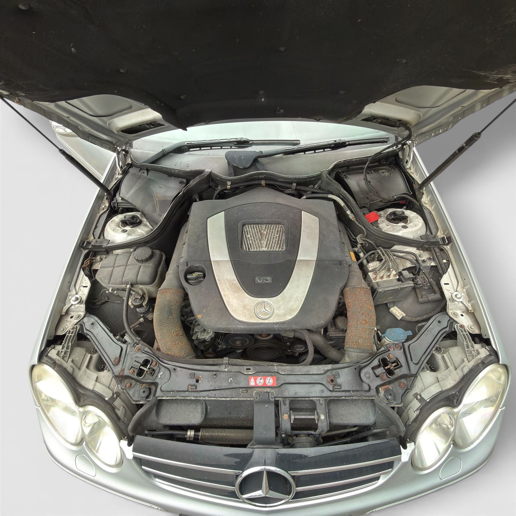 Mercedes-Benz CLK Cabriolet 280 Avantgarde, 3 Litre petrol, automatic, 2006, 2dr, 74500 Miles, convertible, silver, (C10 BJM)