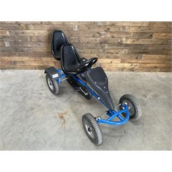 Tectake Kart two-seater blue-go kart with brake