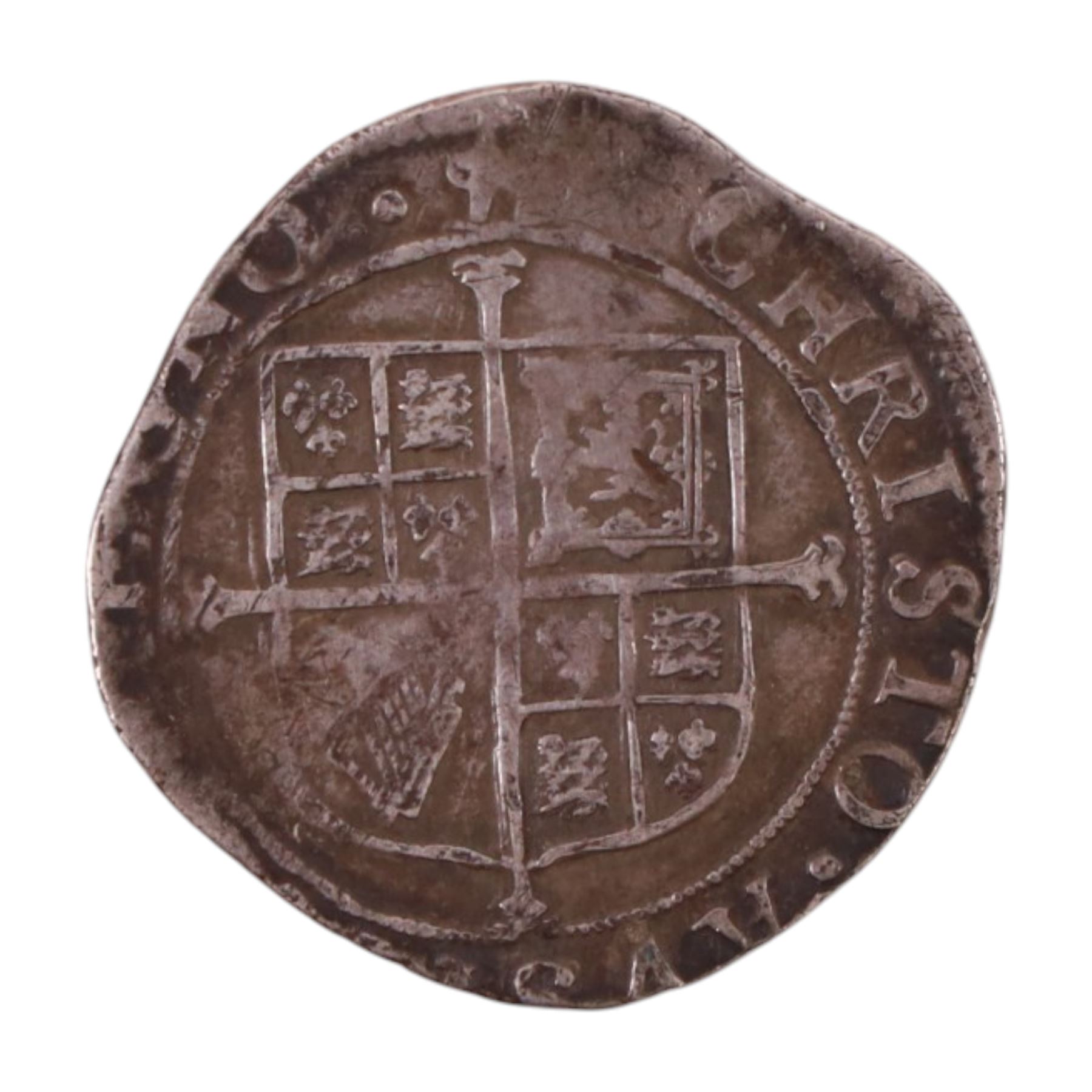 Charles I silver one shilling coin