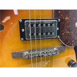 Gretsch G2420/ABB semi-acoustic guitar with three-tone sunburst finish, serial no.IS191201597, L107cm overall; in original hard carrying case dated 2019.