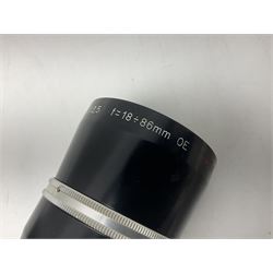 Kern Paillard Vario Switar OE 1:2.5 f=18/86mm' lens, serial no. 1108068 in wooden case  