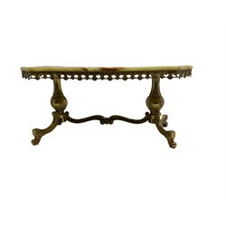 Onyx and gilt serpentine coffee table