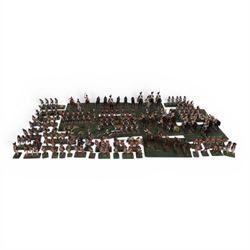 Collection of hand-painted 25-28mm lead soldiers, including Roman soldiers, Napoleonic Sol...