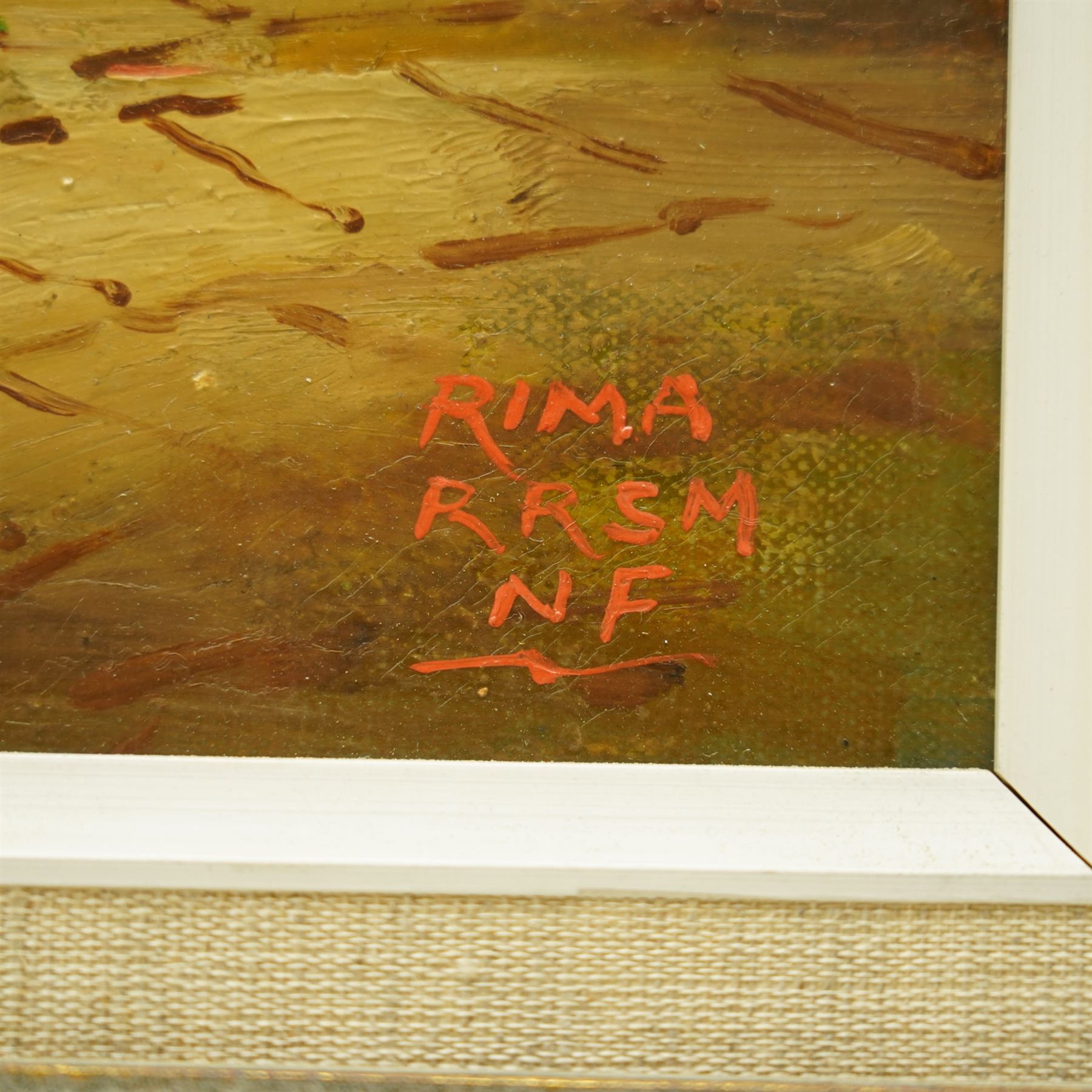 Norman Henry French 'Rima' (British, 1906-1984): Venetian Landscape with Gondoliers, oil on canvas signed 45cm x 60cm