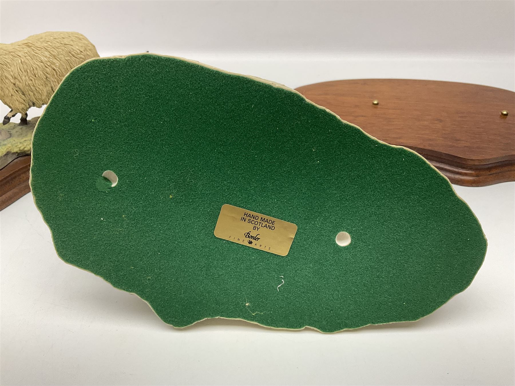 Two Border Fine Arts figure groups, comprising Black faced Ewe & Border Collie no B104 by Ray Ayres and To The Tup Sale, no JH72 limited edition 383/1850, both on wooden base, one with certificate