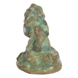 Egyptian blue Faience Ushabti figure of Isis, circa 600 BC, H4cm