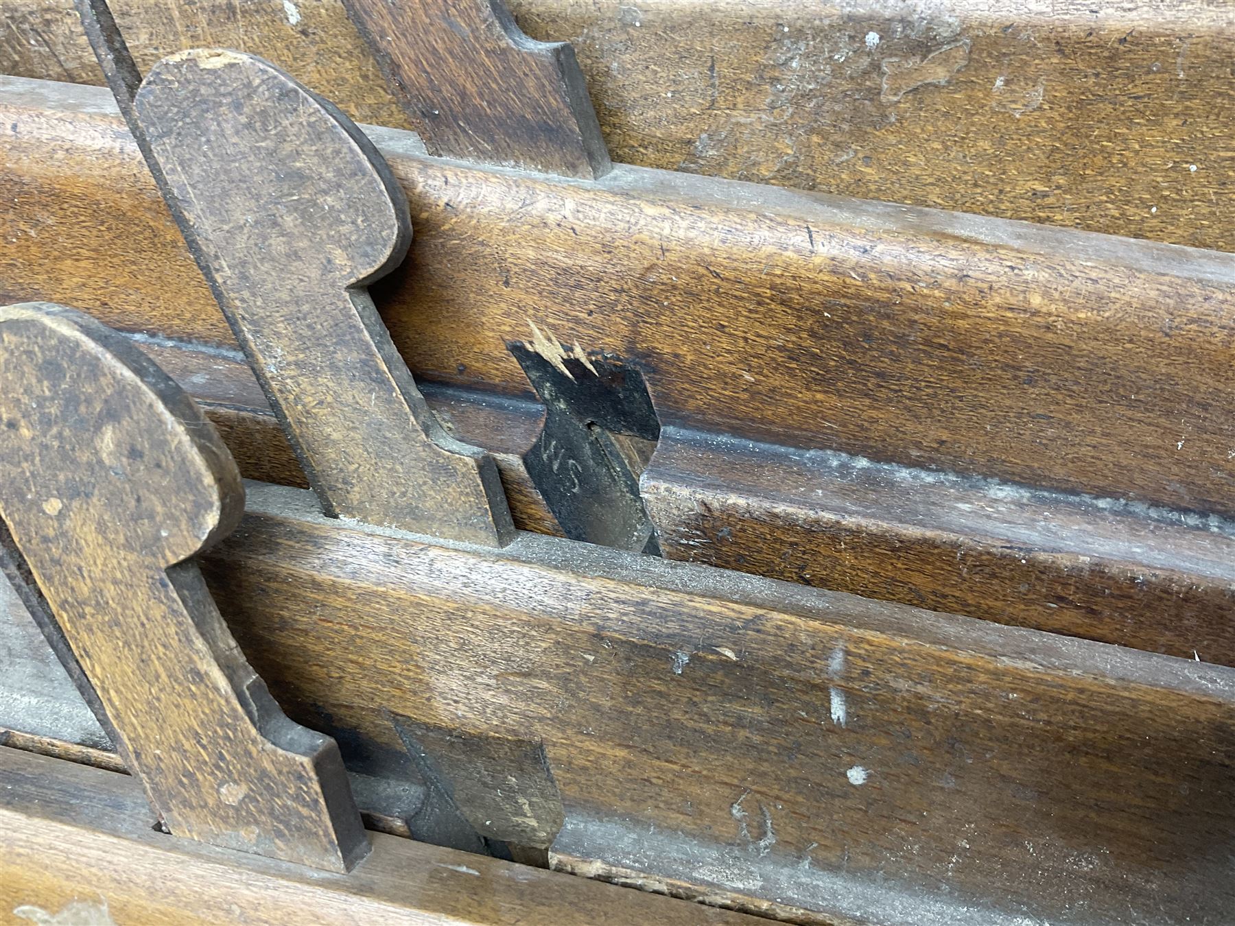 Large collection of woodworking planes, to include examples by marsden brothers 