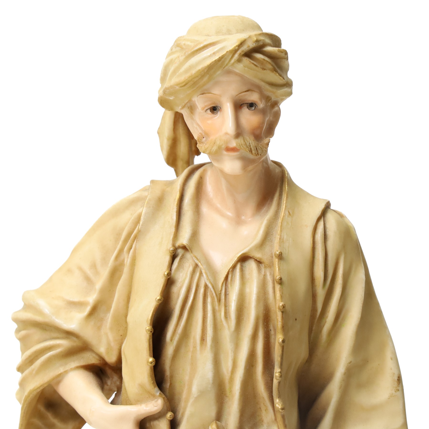 Pair of Ernst Wahliss for Turn Wien porcelain figures of Middle Eastern water carriers, taller figure H35cm