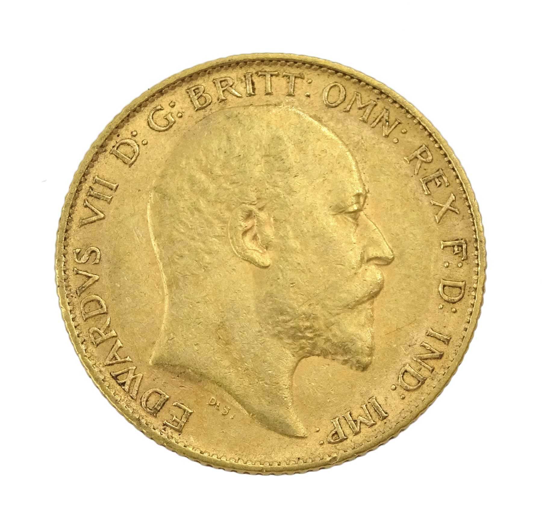 King Edward VII 1908 gold half sovereign coin