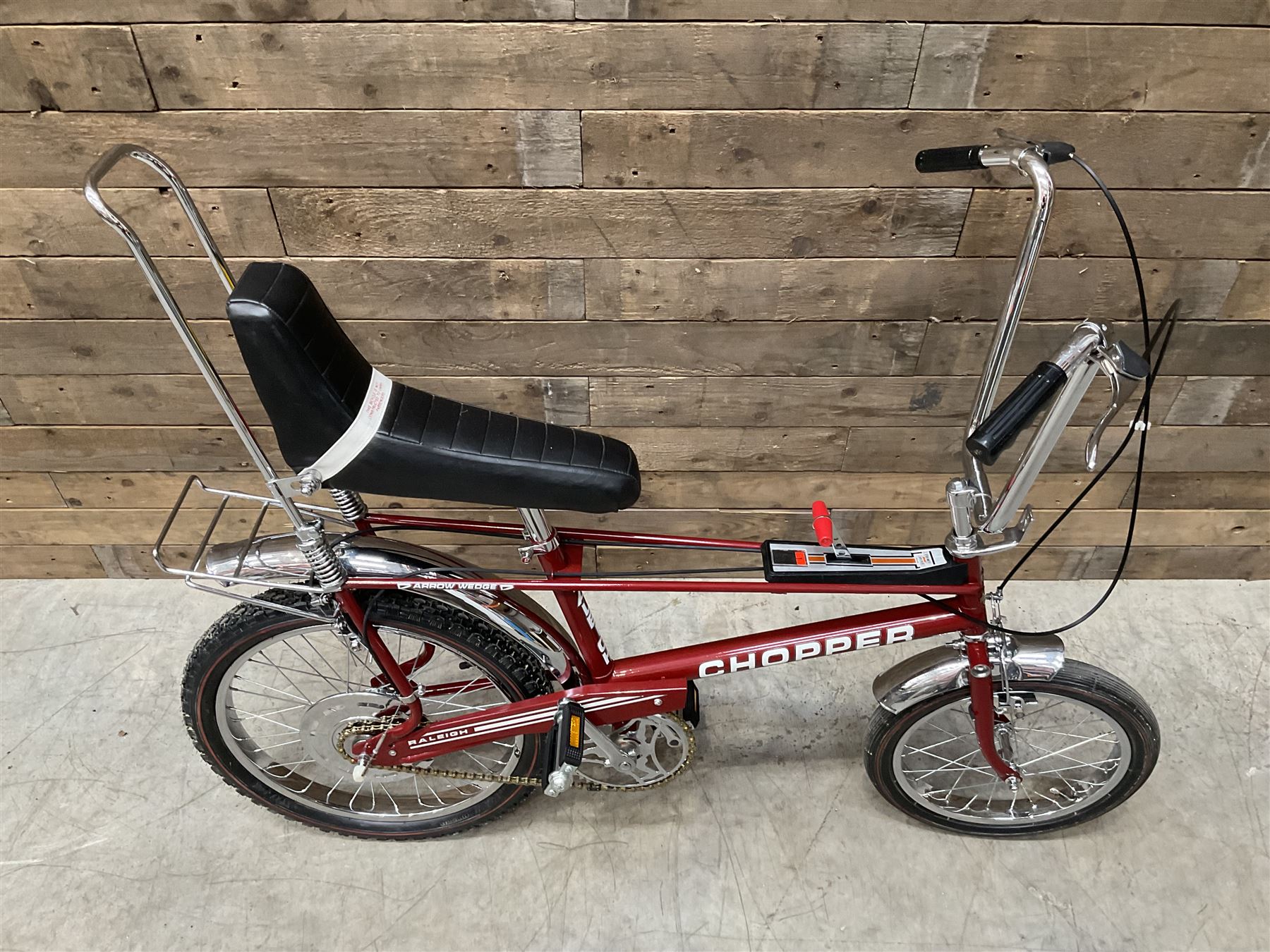Raleigh Chopper Mk2 Arrow Wedge bicycle, fully restored and rechromed