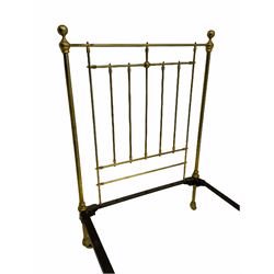 Wessex Antique Bedsteads - Victorian brass 3’ 6” single bedstead with base