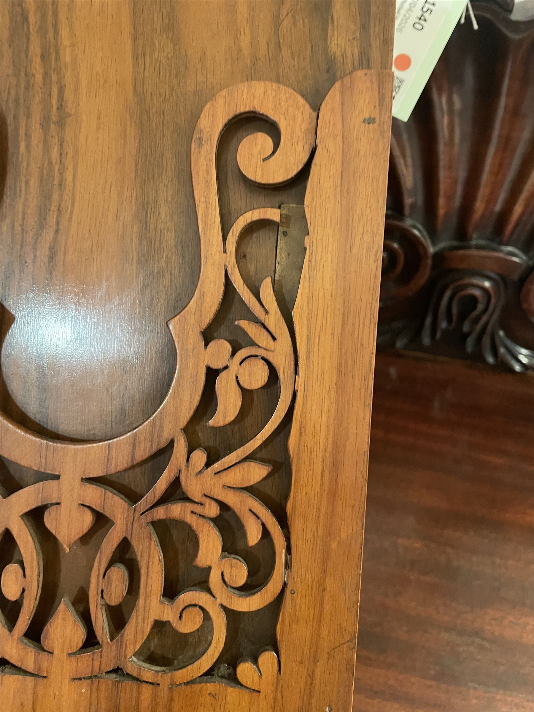 19th century burr walnut correspondence box, the sloped front opening to reveal a fitted interior with perpetual calendar, letter racks, and pen tray between two inkwell recesses, above a pull out draw with recessed brass handle, H41cm L40.5cm D28.5cm