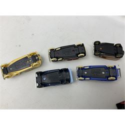 Collection of die-cast vehicles to include Corgi, Dinky, Lledo and Days Gone, housed in six wood display units