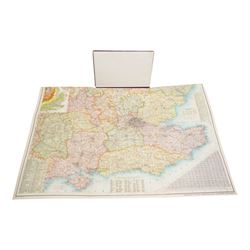 Richardson's Folding Map of South East and Central England pub. G W Bacon 1920; Thomas Moule (British 1785-1854): 'Yorkshire East Riding', 19th century engraved map 21cm x 28cm (2)