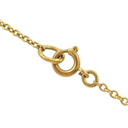 9ct gold pearl bow pendant necklace, Birmingham 1966