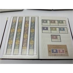 Thematic stamp collection relating to satellites, telecommunications and space from various Countries including Angola, Antigua, Ascension, Australia, Bahamas Barbados, Bhutan, British Virgin Islands, Denmark, Ecuador, Israel etc, a mint and used collection housed in three stockbooks