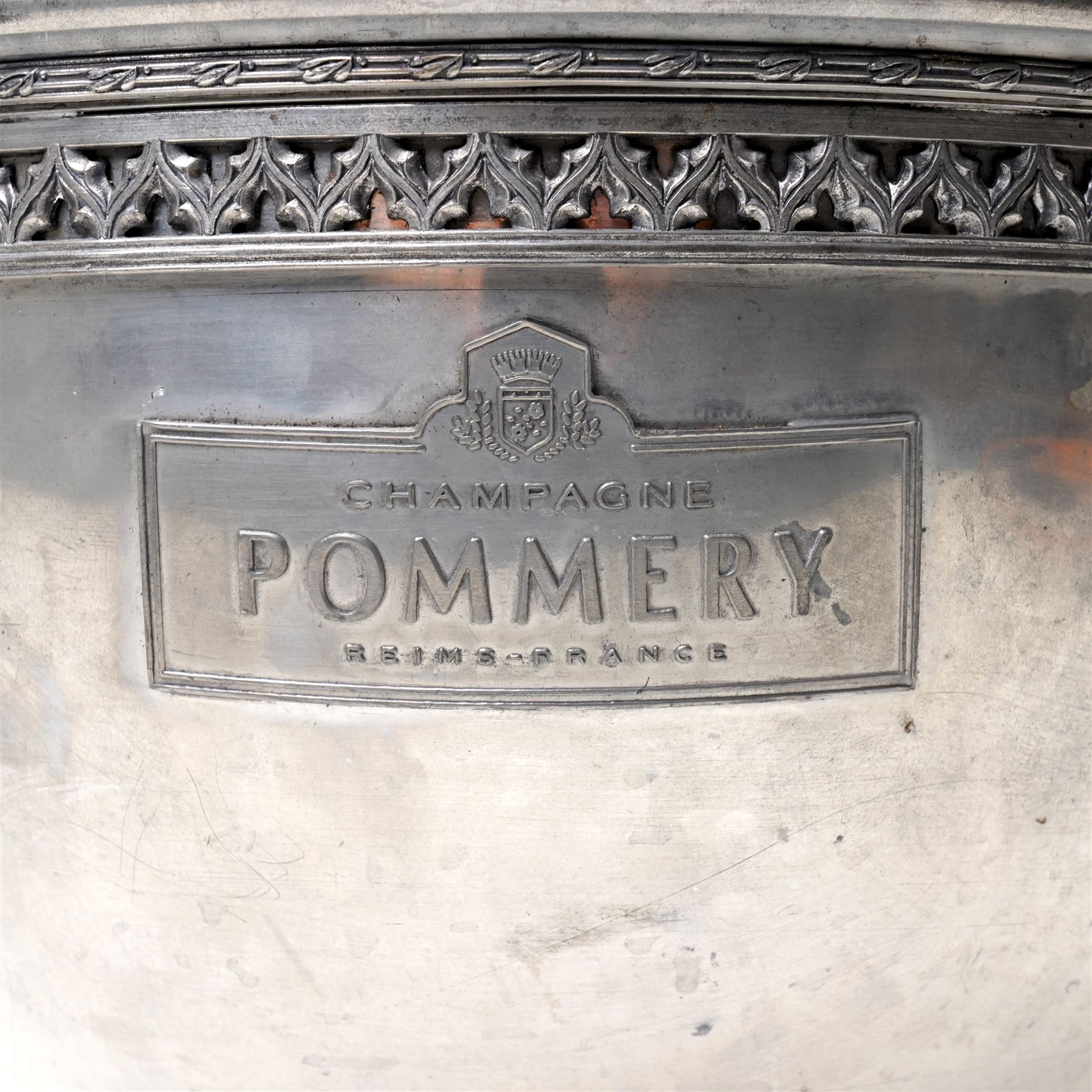 French Pommery champagne bucket, H26.5cm D32cm
