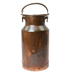 Copper milk churn H54cm