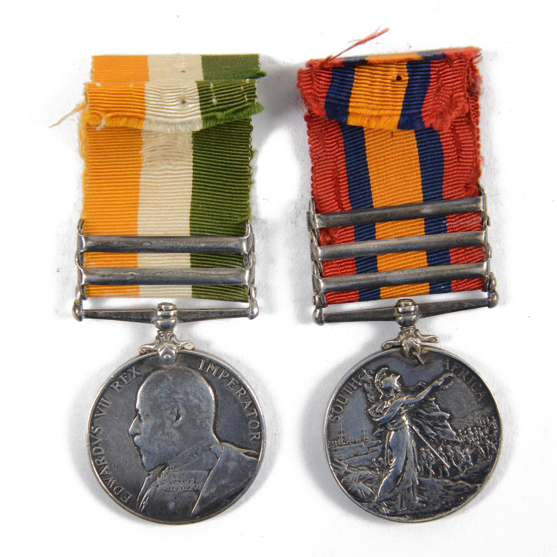 Boer War/ WWI medal group for W. A. Sexton 18th Hussars Sargent (4395)/ Major (5622); Queen's South Africa medal with Orange Free State, Transvaal and Talana clasps, King's South Africa medal with South Africa 1901, South Africa 1902 clasps 
1914 Star