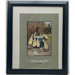 After Cecil Aldin (British 1870-1935): 'Something Like a Christmas!' 'The Christmas Coach at the Bell Inn' and 'A Long Drink', two colour prints and a poster, respectively max 29cm x 43cm (3)