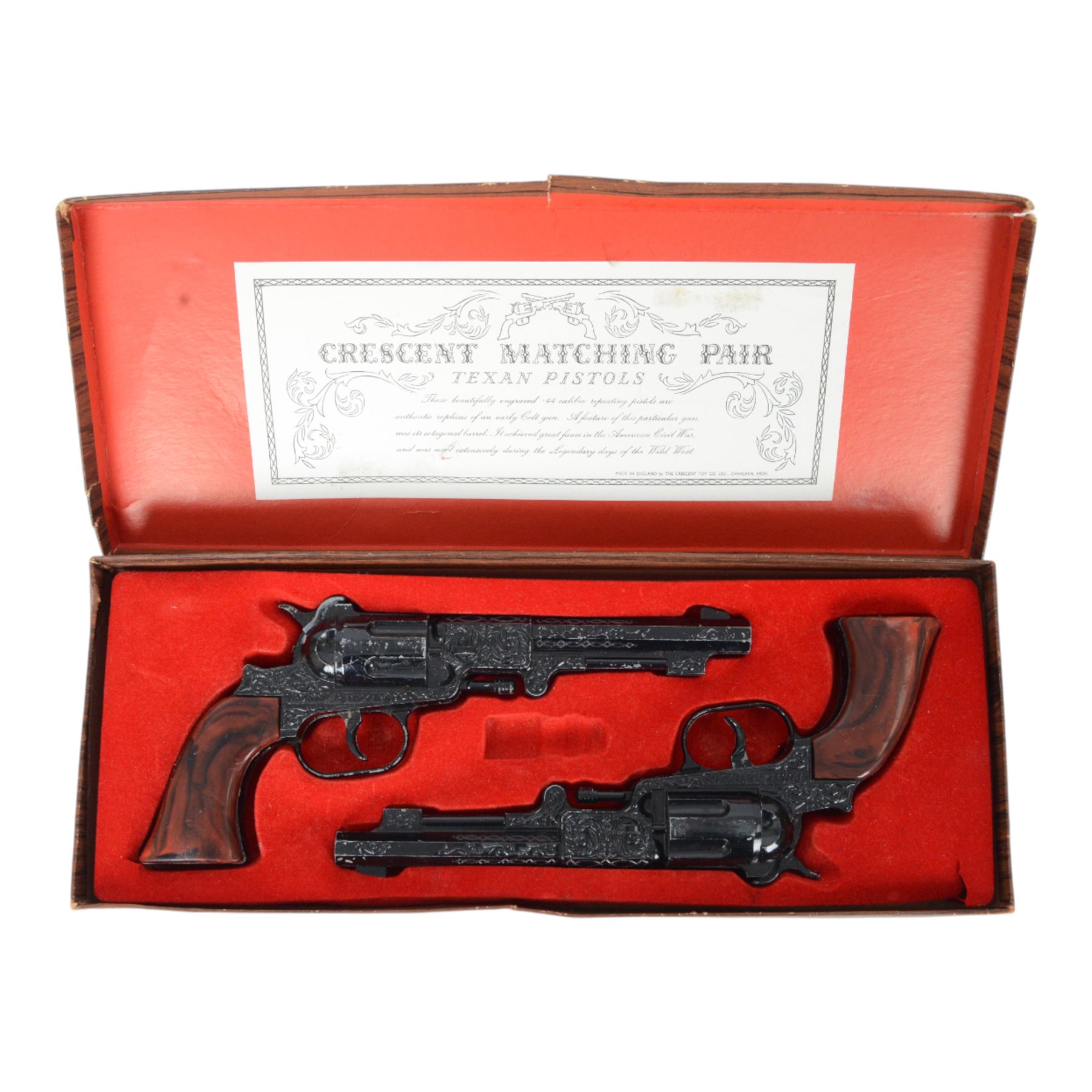 Crescent Texan Matched Pair of toy pistols in box, circa 1959
