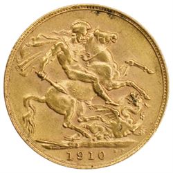 King Edward VII 1910 gold full sovereign coin