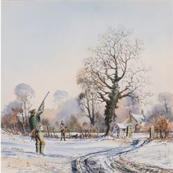 John Freeman (British 1942-): The Shooting Party, watercolour and ink signed and dated '84...