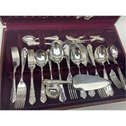 Cooper Ludlam silver plated canteen of cutlery for six place settings