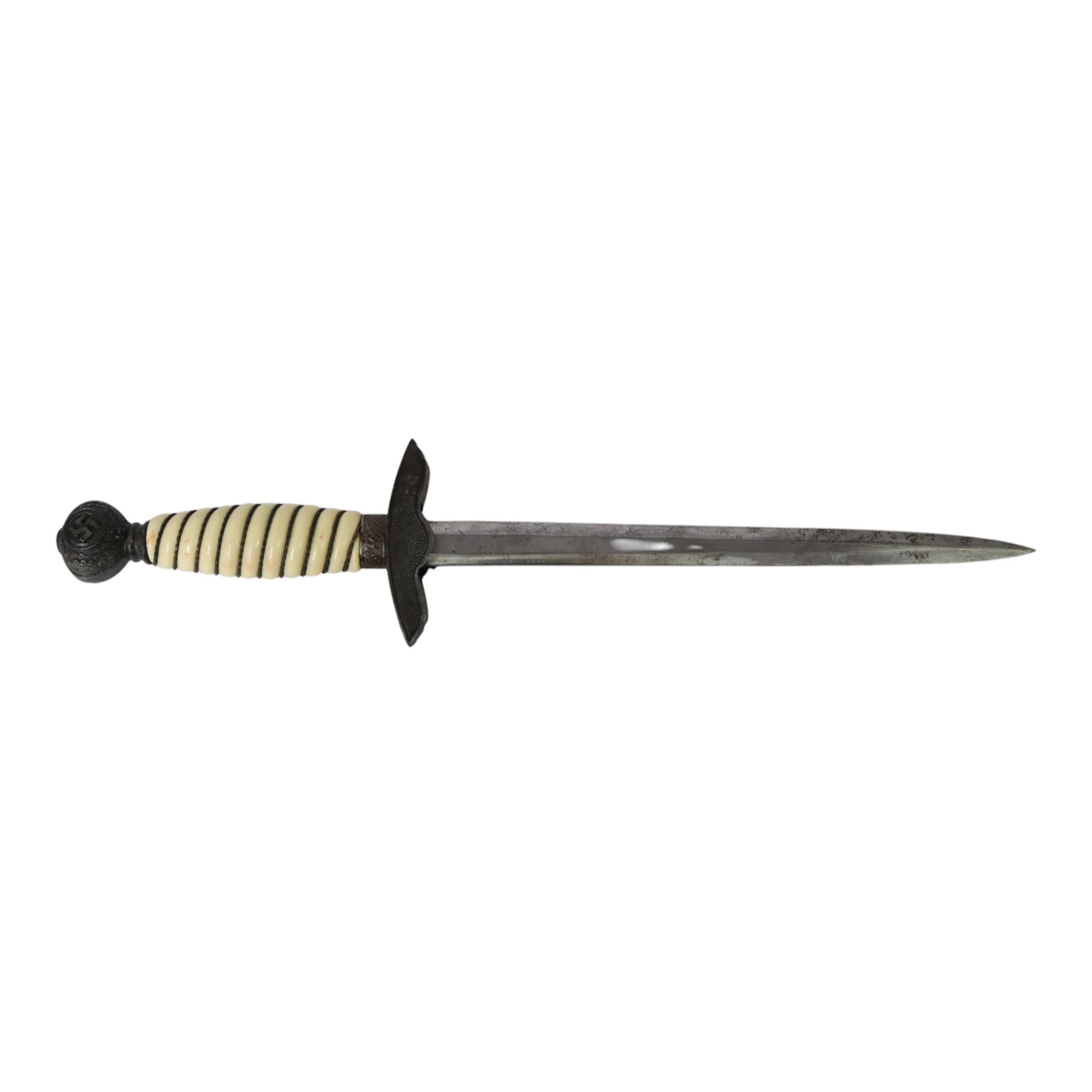 German Third Reich Luftwaffe 2nd type dress dagger with double edged blade and celluloid grip, L43cm