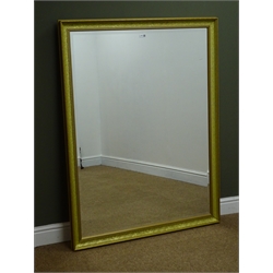  Large gilt framed, bevel edge wall mirror, W103cm, H135cm  