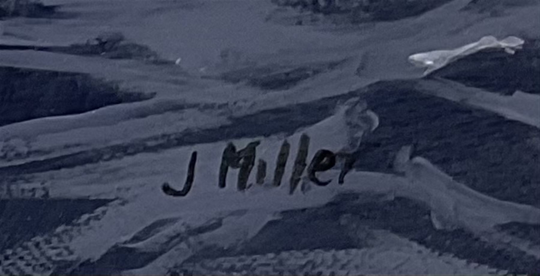 James Miller (British 1962-): J Class Yachts 'Ranger' 'Velsheda' & 'Rainbow' passing the Needles 2012, oil on canvas signed, titled verso 75cm x 90cm