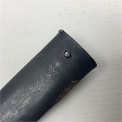 Austrian Model 1895 Carbine knife bayonet with 24.5cm fullered steel blade; various marks to the ricasso including F.G. GY.; cross-piece marked No.7843; in steel scabbard L37cm overall