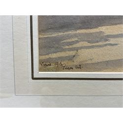 Edgar Wood (British 1860-1935): 'Venice', watercolour signed titled and dated 1912, 27cm x 34cm