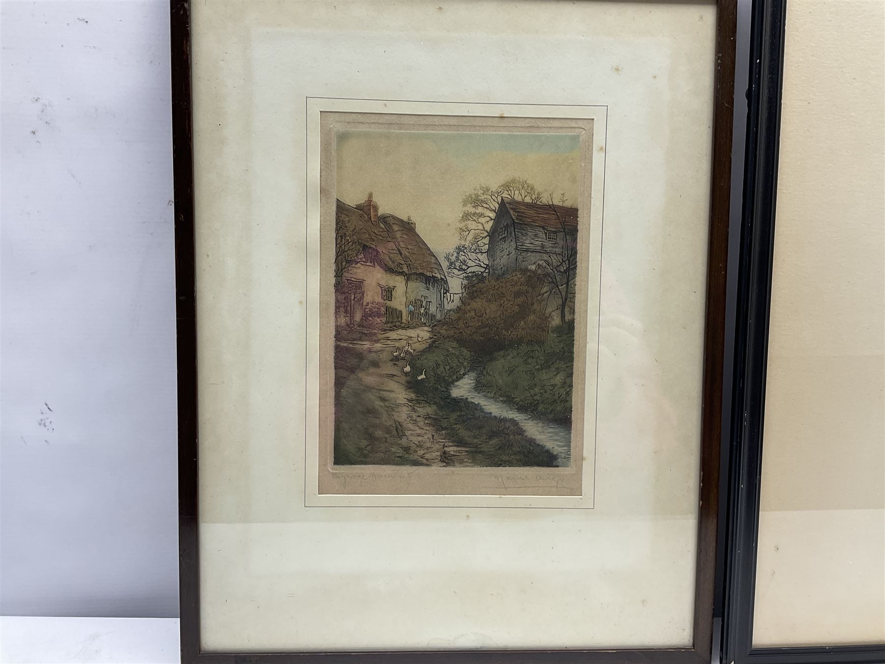 Claude H Rowbotham (British 1864-1949): 'Ullswater - Stybarrow Crag', aquatint signed in pencil 22cm x 16cm; Marcel Augis (French early 20th century): 'Paysage Normandy', aquatint signed and titled in pencil 24cm x 17cm (2)