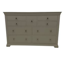 Cotswold Company - grey finish nine drawer chest 