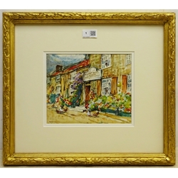 Rowland Henry Hill (Staithes Group 1873-1952): 'The Ellerby Hotel', watercolour signed 18cm x 22cm

