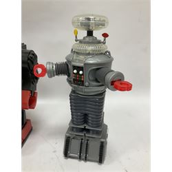 'Lost in Space' robot by Newline Productions; and three unopened  'Lost in Space' carded models; and five other robots comprising Tommy The Atomic Robot; Saturn The 13