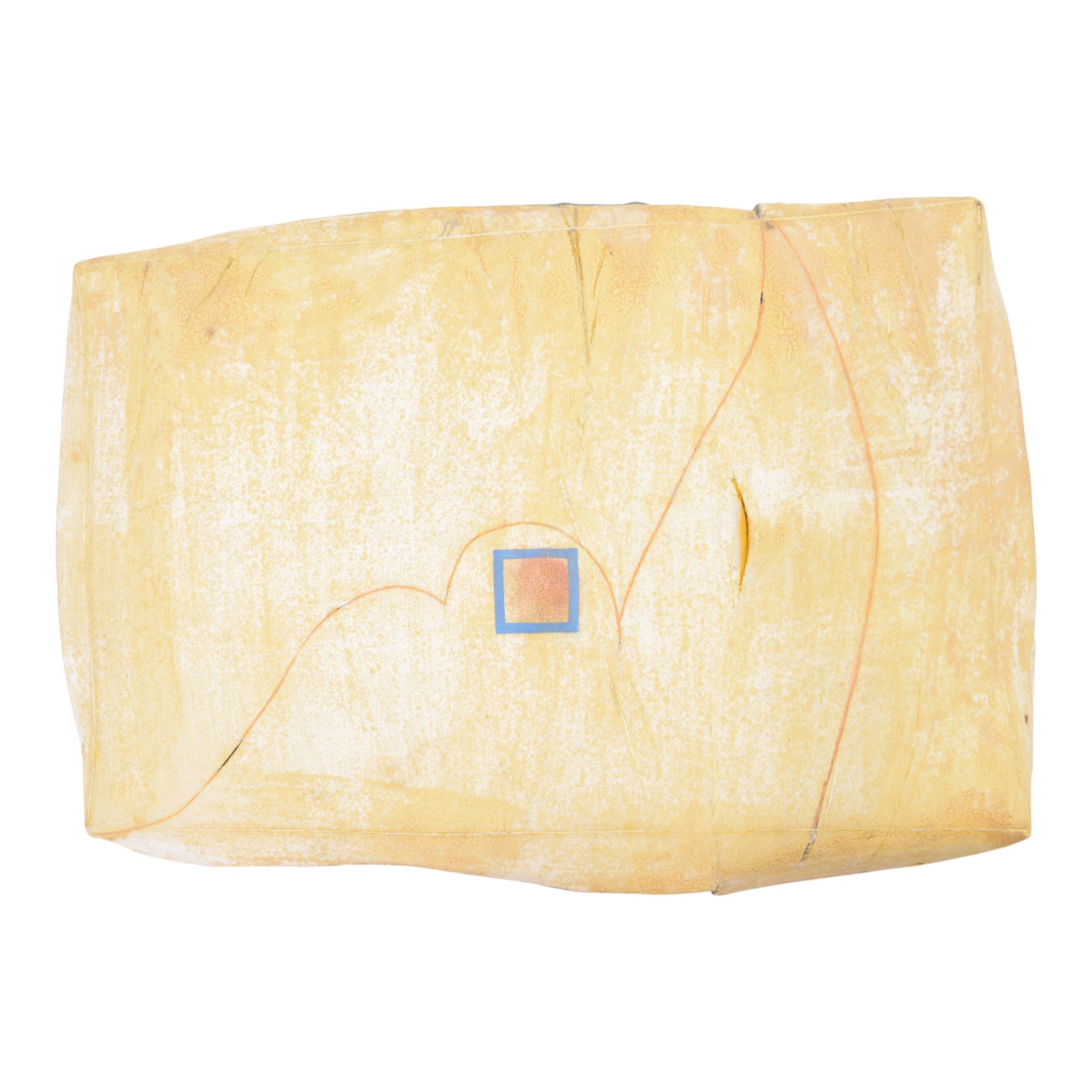 Carol Farrow (1944 – 2012): paper clay plaque, signed verso, together with another studio art wall plaque, signed verso