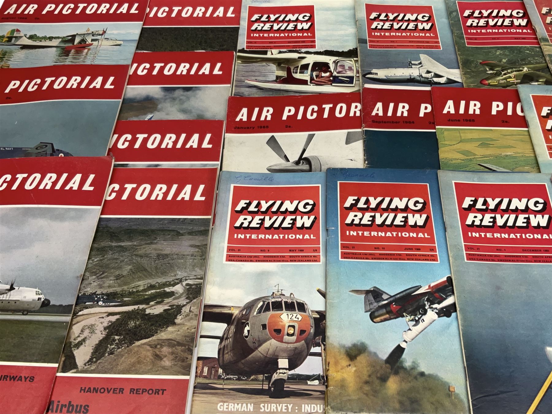 Collection of 1960's Aviation Magazines :Aero Modeller (6), Flying Review (14) Air Pictorial (28) and a set of The Word of the Children by Stuart Miall, pub.1953 in original Caxton Publishing Box postage box
