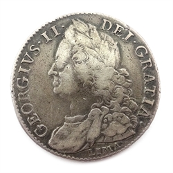  George II 1746 half crown, LIMA below bust  