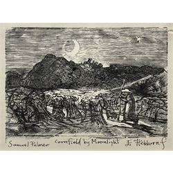 Eric Hebborn (British 1934-1996) after Samuel Palmer (British 1805-1881): 'Cornfield by Moonlight', pen and ink signed and titled 7cm x 10cm 
Provenance: gifted to the vendor's brother, the artist Trevor Frankland (1931-2011), by the artist when the pair were studying at the Royal Academy.