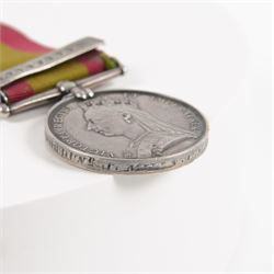 Victoria Second Afghan War medal with Kandahar clasp, name erased