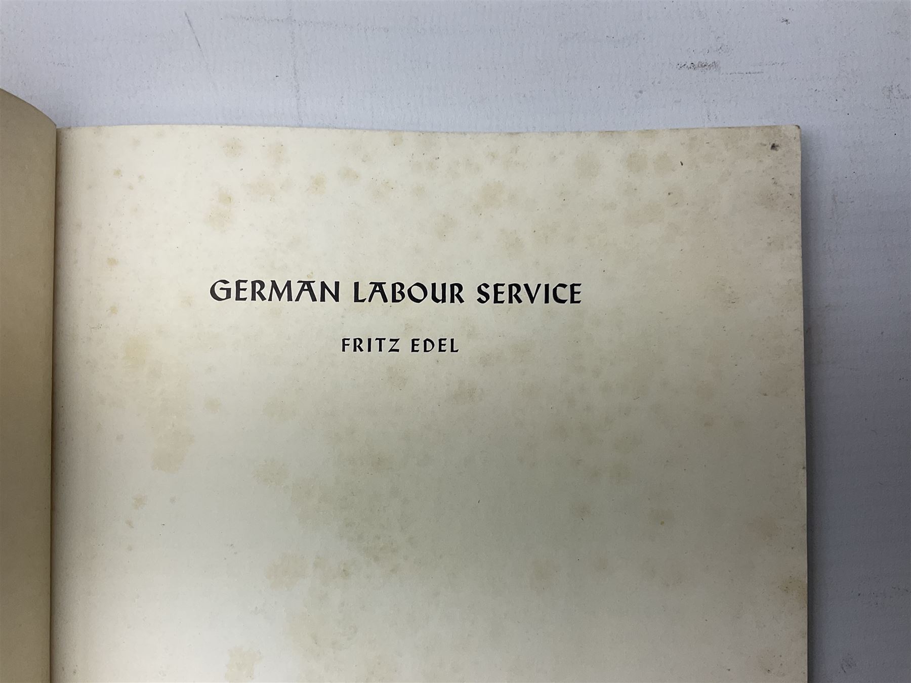 Set of six 1938 German booklets by Terramare Publications comprising No.1 Adolf Hitler by Philip Bouhler, No.2 German Political Profiles by Hans Heinz Sadila-Mantau, No.3 Versailles in Liquidation by Friedrich Grimm, No.4 German Law and Legislation by Erich Schinnerer, No.5 German Labour Service by Fritz Edel and No.6 Social Welfare in Germany by Werner Reher; some illustrated; all with English text (6)