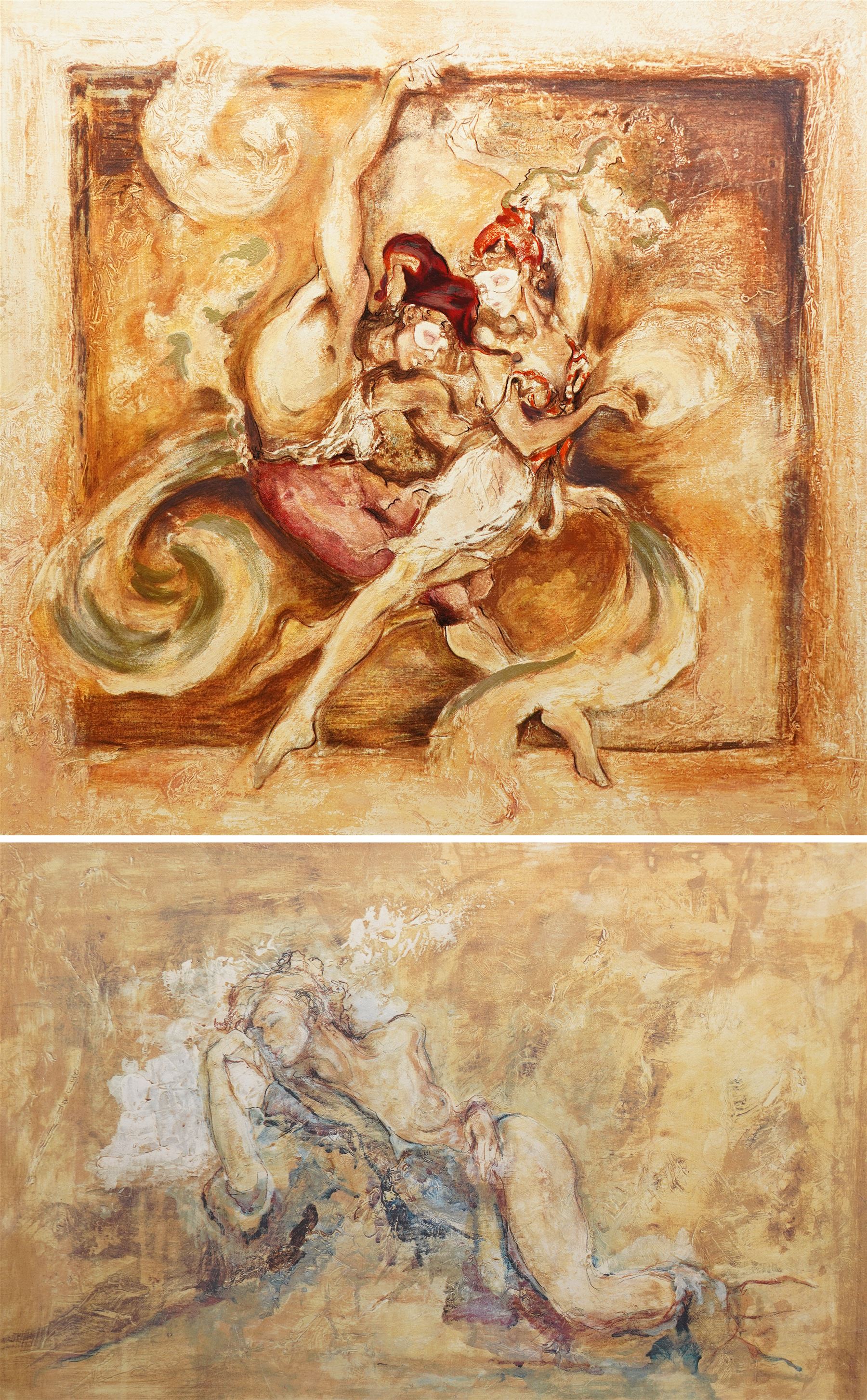 Joy Kirton-Smith (British contemporary): 'Duet' and 'Dreams', pair limited edition colour prints signed titled and numbered 60/275 and 78/275 in pencil max 68cm x 68cm (2)