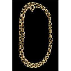9ct rose gold choker chain, approx 5gm 
