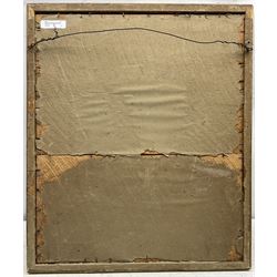 Rosina Emmet Sherwood (American 1854-1948): Girl in a White Bonnet, oval watercolour signed with initials and dated 1882, 41cm x 32cm