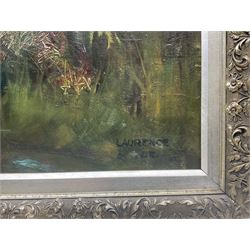 Laurence Koe (British 1863-1913): Autumnal River Landscape, oil on canvas signed 50cm x 60cm