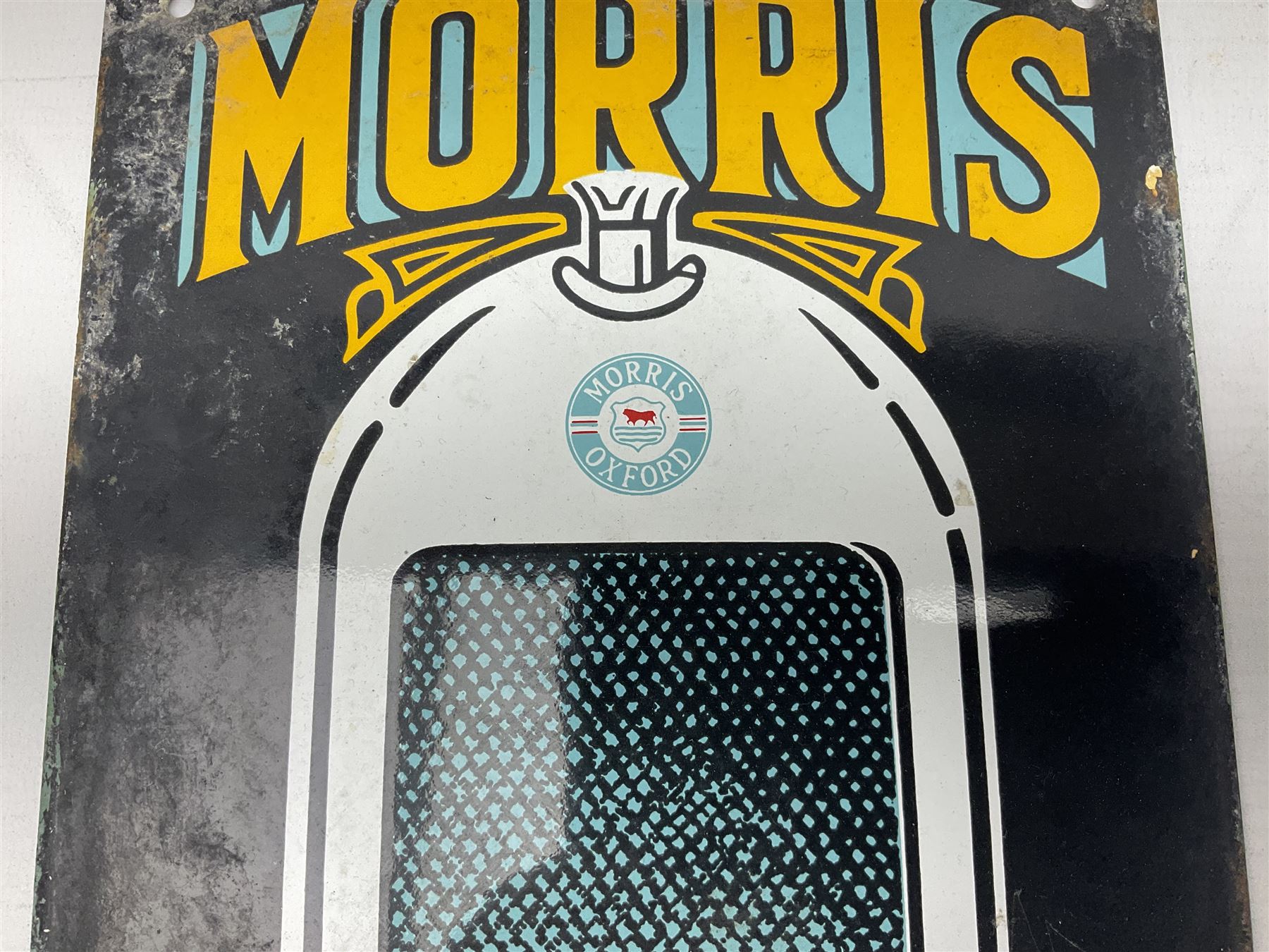 Morris Service enamel advertising sign, H26cm W18cm