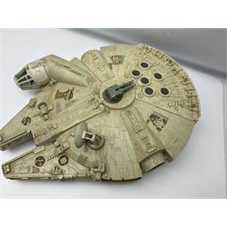 Star Wars - two unboxed vintage Star Wars vehicles comprising Millenium Falcon with 3 3/4